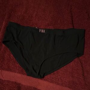 NWOT PINK Victoria's Secret Black Seamless Hipster Panty